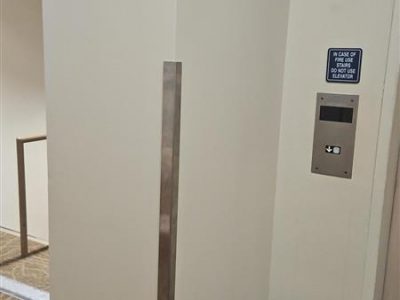 repaired office space drywall