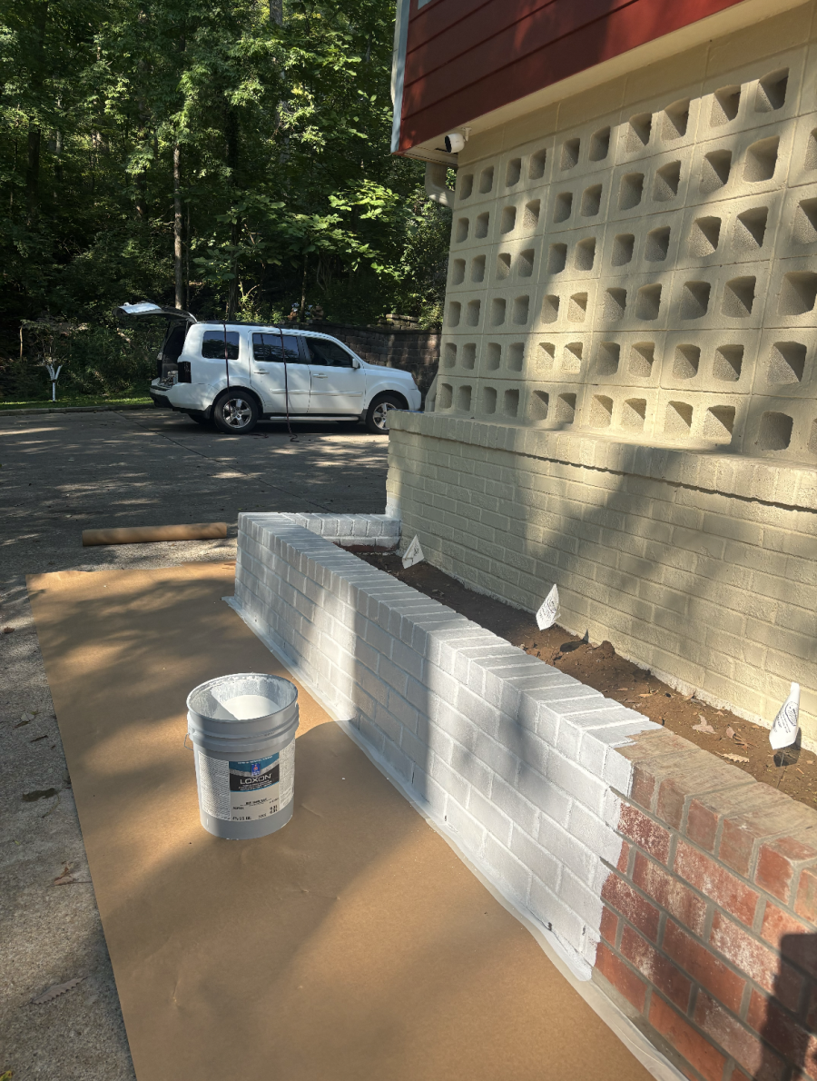 brick garden wall during repaint Preview Image 1