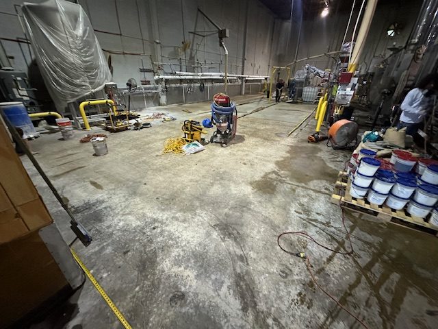 warehouse floor during epoxy coating installation Preview Image 3