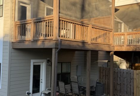 Unfinished Wooden Deck Stain Project