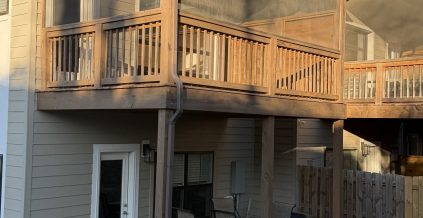 Unfinished Wooden Deck Stain Project