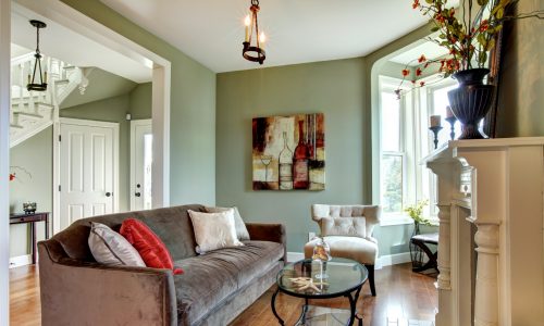 green calm painted room