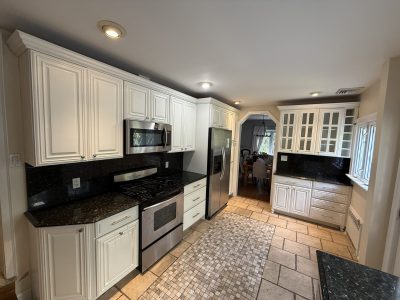 white updated kitchen cabinets