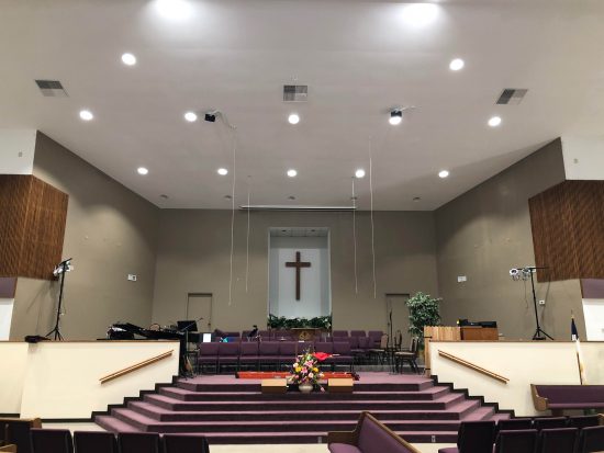 Church interior commercial painting