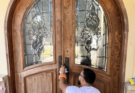 Front Door Staining Project