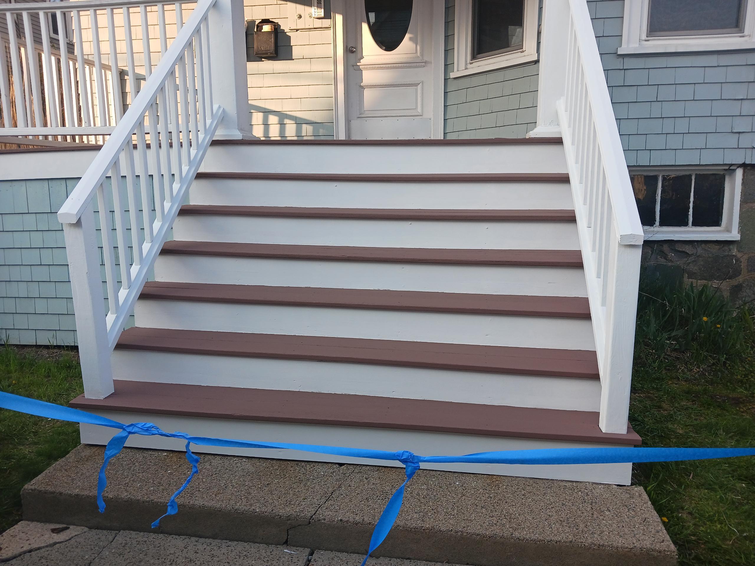 Porch Stairs painting after