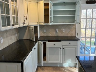 kitchen cabinets painted white
