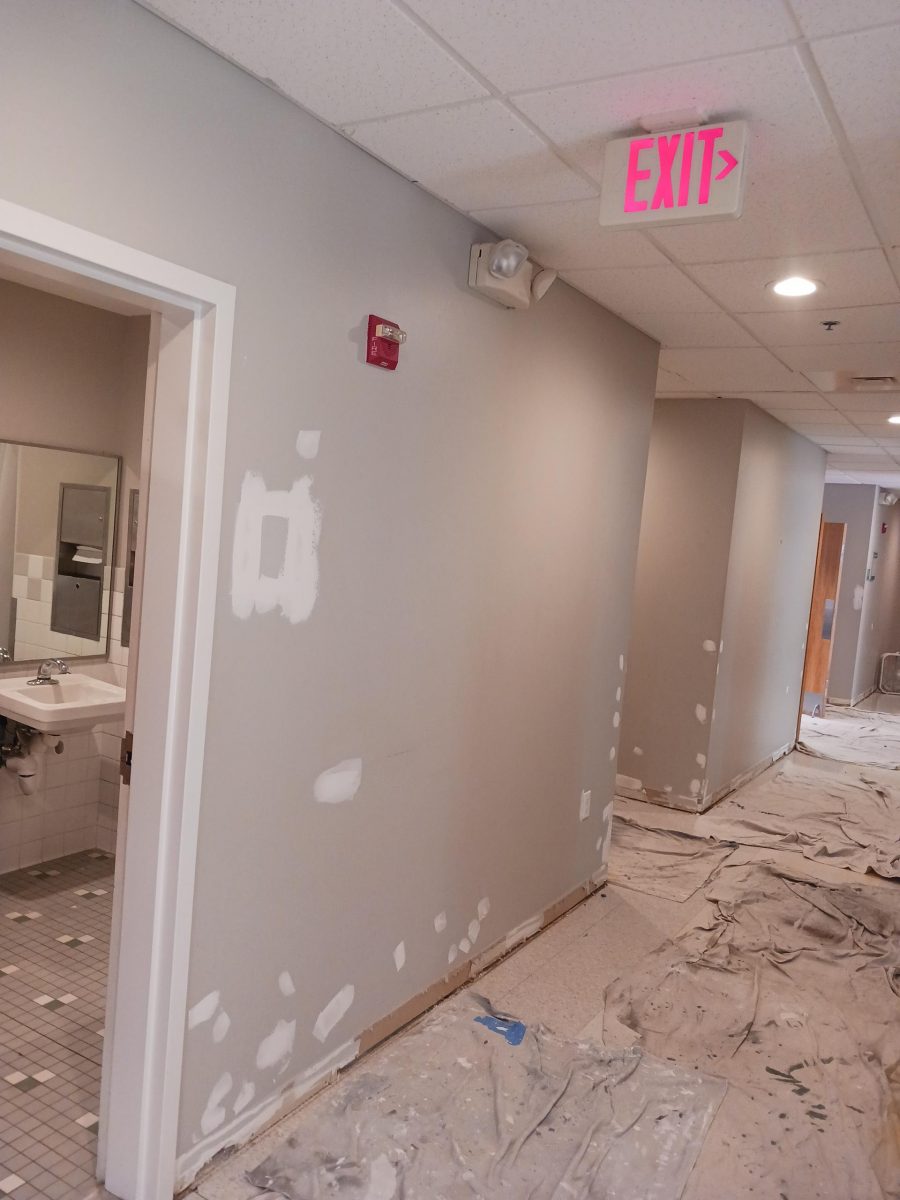 hallway at charles river center being prepped for painting Preview Image 4