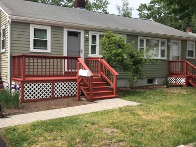 Residential Exterior Deck Painting in Dedham