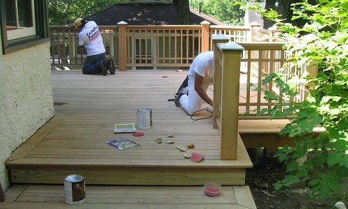 Deck Staining in Needham