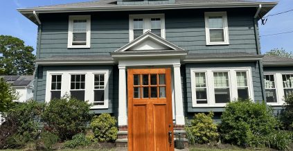 Needham Door Staining