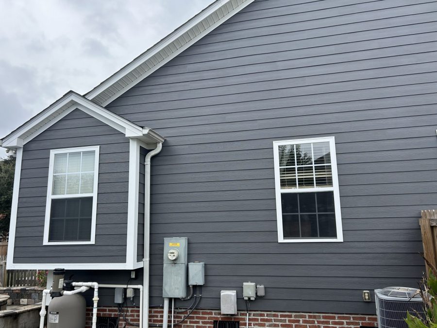 grey painted home exterior siding Preview Image 1
