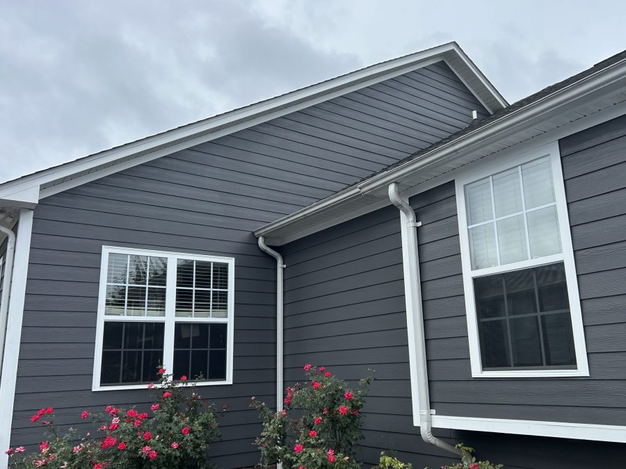 grey painted home exterior siding