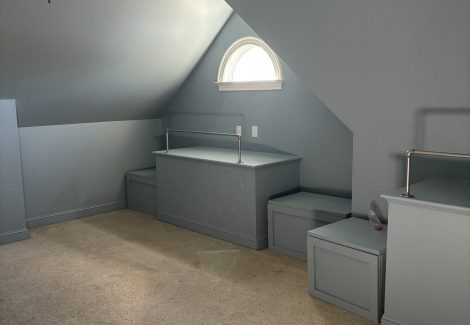 Attic Bonus Room Interior Paint Transformation