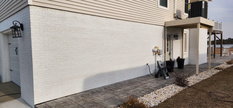 repainted white brick house exterior Preview Image 1