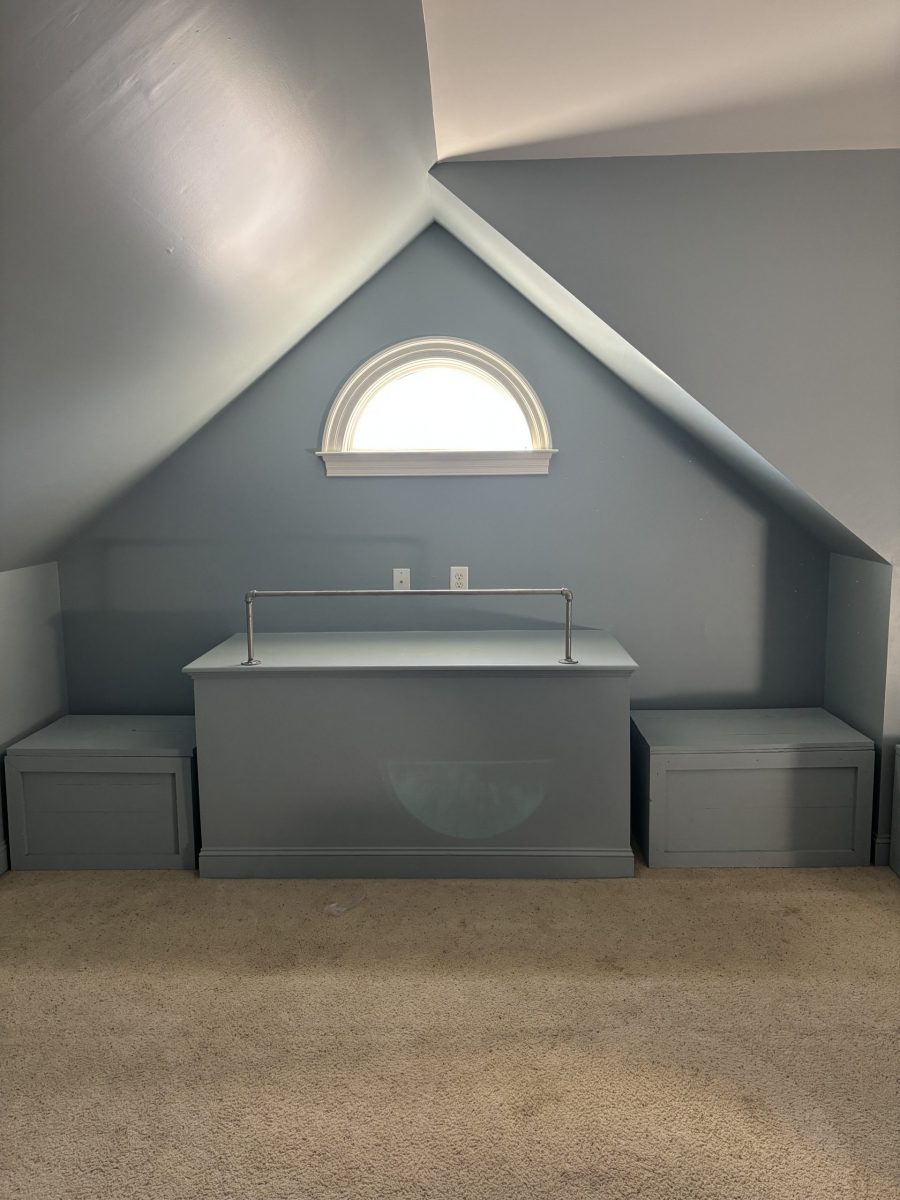 grey blue painted attic bonus room interior Preview Image 1