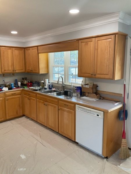 home kitchen with stained wood before repaint Preview Image 3