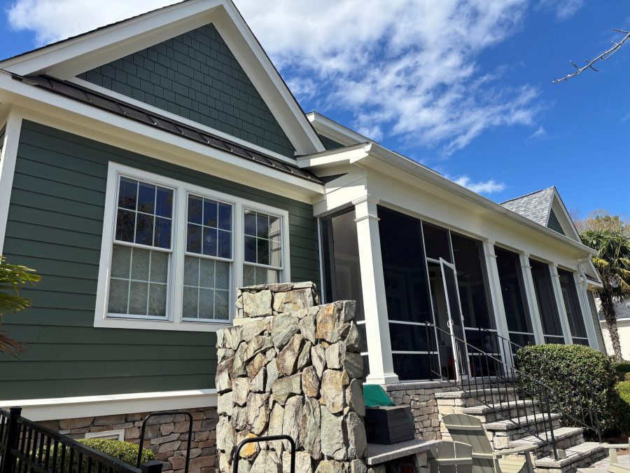 house exterior with green painted siding Preview Image 3