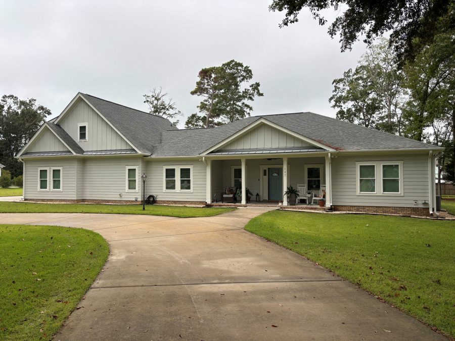 repainted home exterior