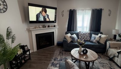 white painted home interior