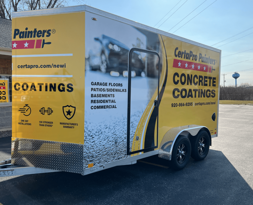 floor coatings truck with wrap