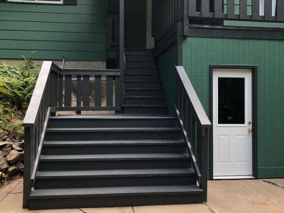 Exterior house and step painting by CertaPro Painters in Wausau, WI