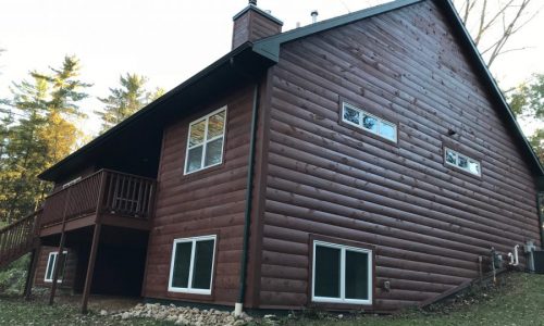 Log Home Staining - Suamico