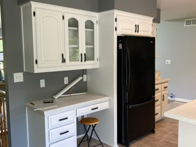 Refinished kitchen cabinets