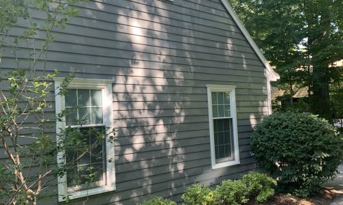 Gray Exterior Siding Painted