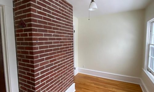 Interior Painted Room with Brick Wall