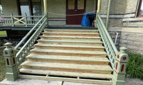 Rebuilt Front Entrance Stairs
