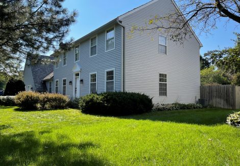 side view of home after painting