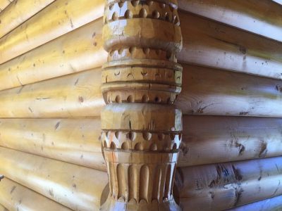 Commercial hospitality painting close-up detail