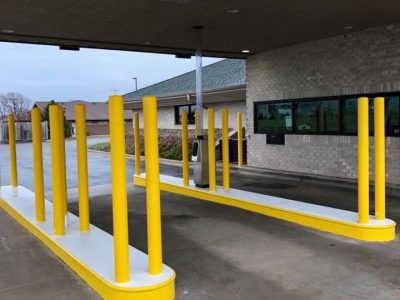 Commercial bank exterior painting