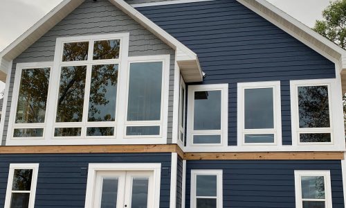 Blue & White Painted Exterior