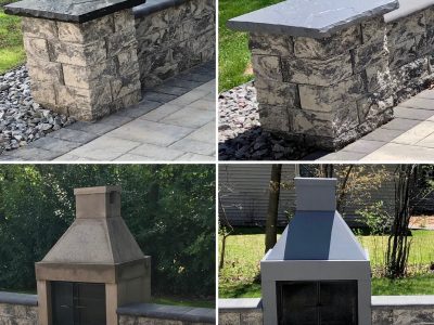 outdoor fireplace painting