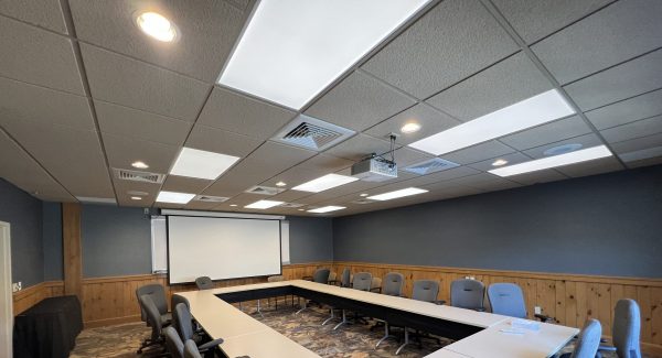 conference meeting room with new wall coverings