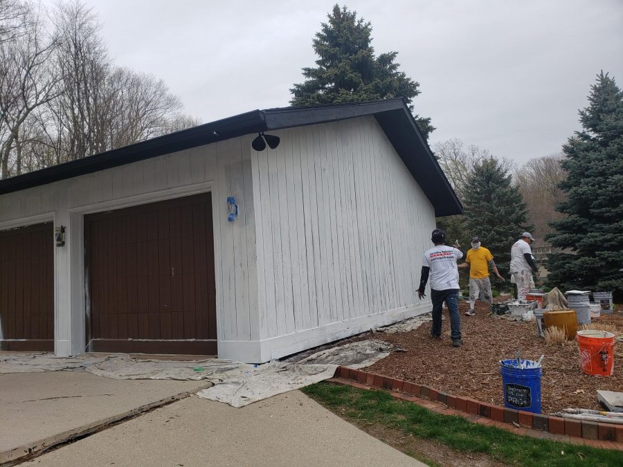 in progress photo of house painting project in green bay Preview Image 1