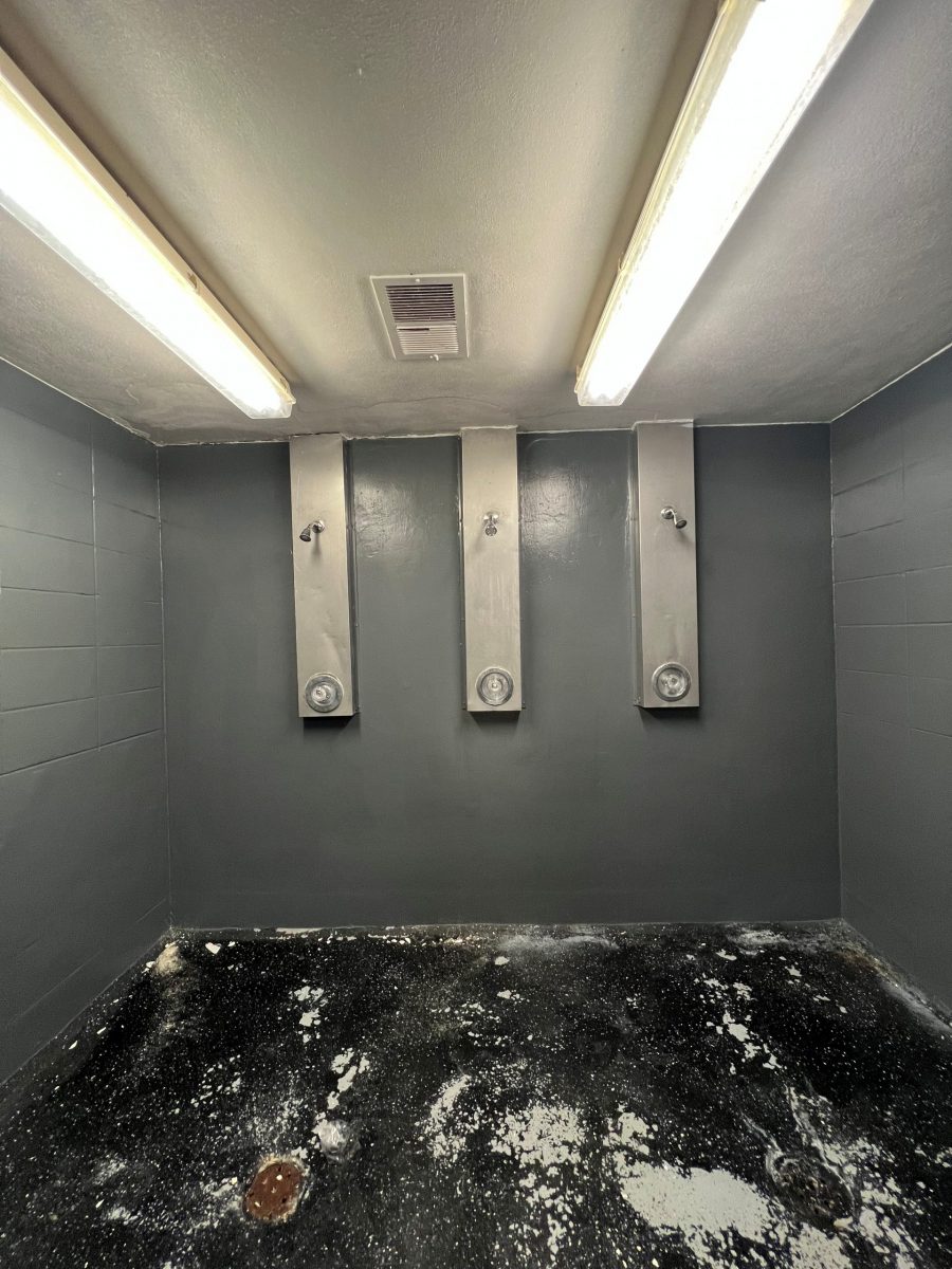 grey painted locker room shower Preview Image 2