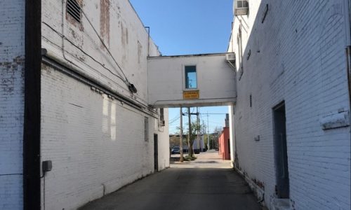 Back of building before painting