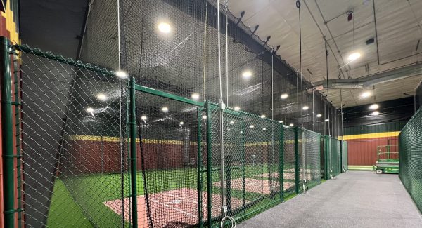 painted indoor baseball facility