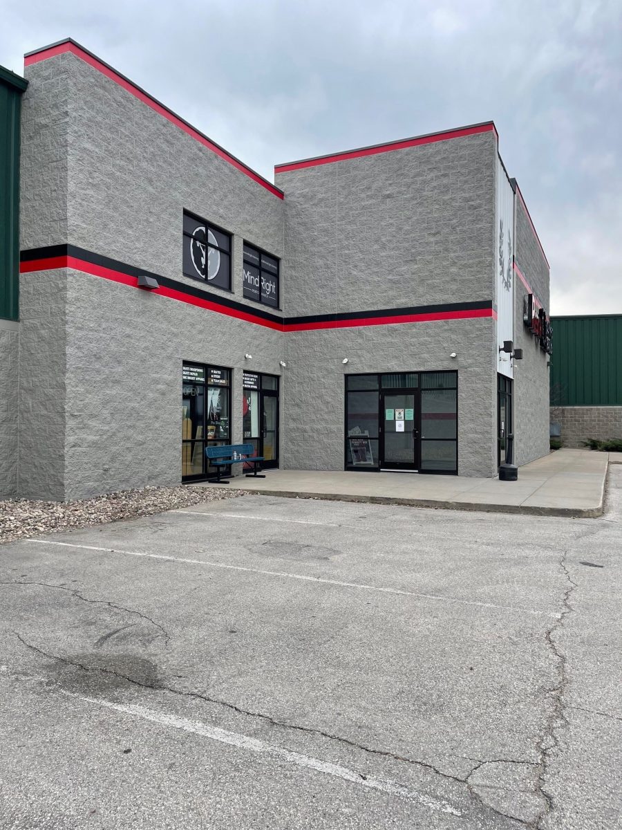 red and black lines painted on building Preview Image 3