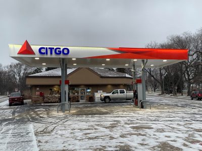 gas station painting project