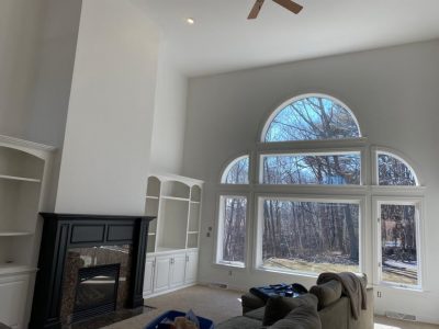 interior of home painted in green bay