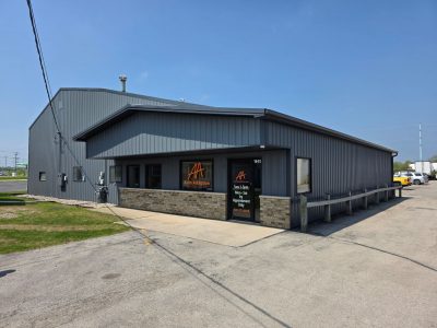 grey painted car wash facility