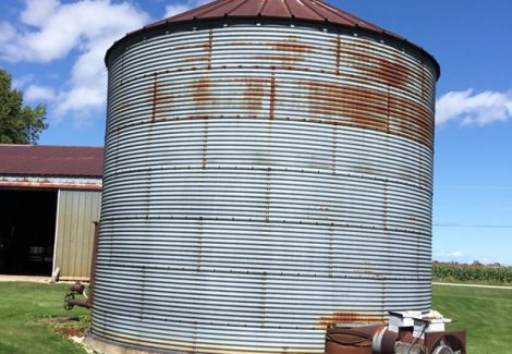 silo before painting