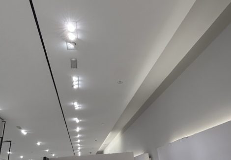 retail store ceiling after water damage repair