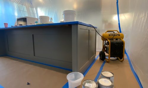 Kitchen Island Painting In Progress