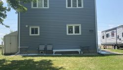 Home siding repainted