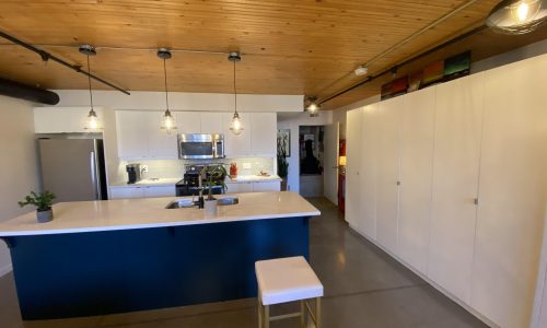 Kitchen Cabinet Repaint Blue Island